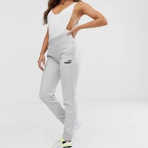 Puma Light Grey Essential Fleece Sweatpants Joggers NWT Size XXL - Picture 1 of 11